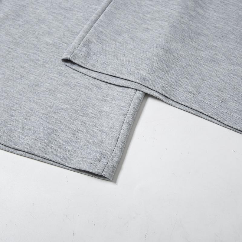 Men's Solid Gray Basic Drawstring Waist Sweatpants Micro-Elastic Comfortable Straight Casual Trousers Regular Version Spring Autumn Outdoor Sportswear Double Pockets All Seasons