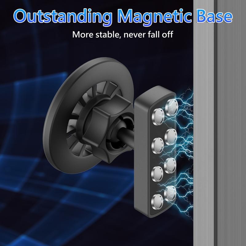 Magnetic Phone Holder for Gym Workouts, 360° Adjustable Phone Mount Compatible with iPhone 12-17 Series, Portable Fitness Accessory for Men & Women