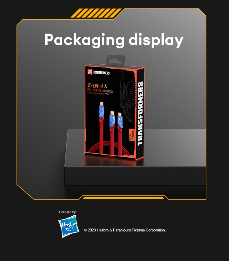 Transformers TF-A09 6A 2 in 1 Magnetic Absoption Nanodate Cable TC Interface Data Cable Compatible for Andriod And IOS