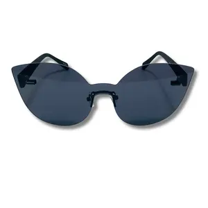 The Ocelot Rimless Cat Eye Sunglasses with Lightweight Frame x Available in Five Colors