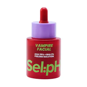 Sel:pH Vampire Facial Peeling Solution - AHA + BHA Facial Peel with Resurfacing Glycolic and Salicylic Acid - Targets Signs of Aging - 1.01 oz