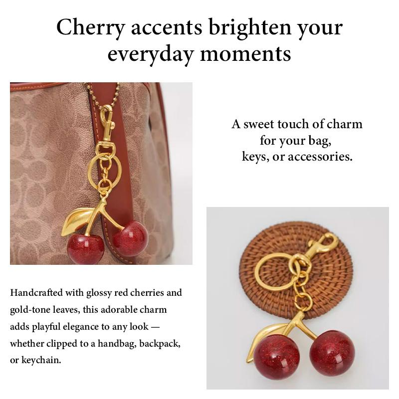 Cherry Keychain Purse Charm – Cute Bag Accessory for Handbags, Perfect Mother’s Day & Birthday Gift
