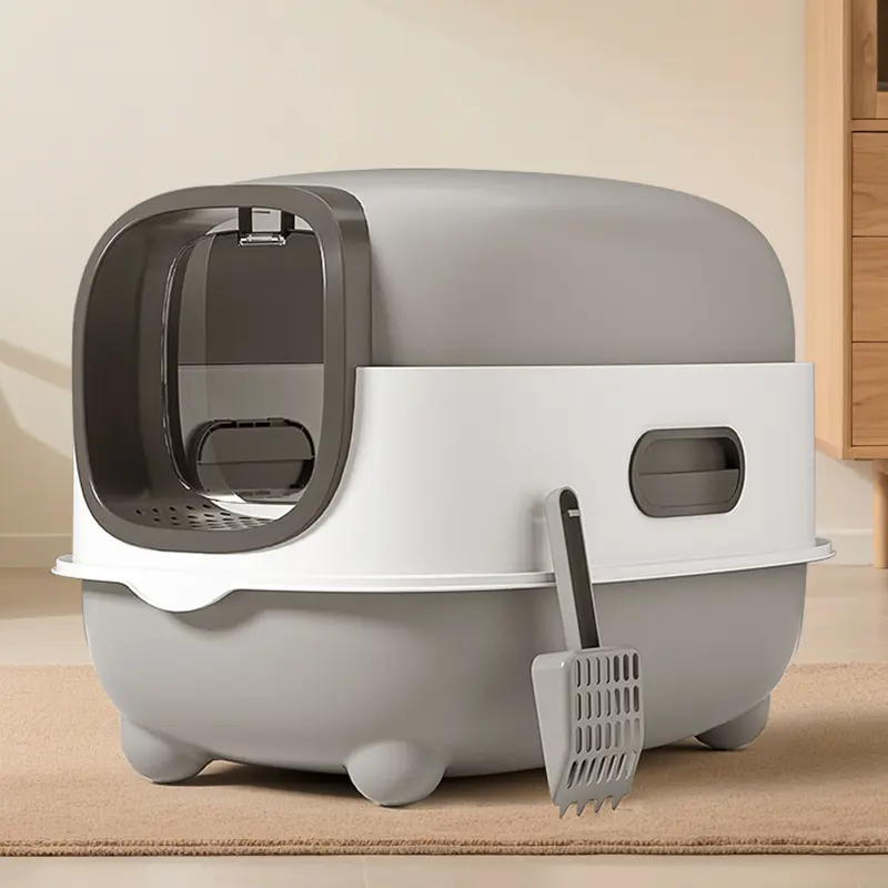 Enclosed Cat Litter Box Furniture - Extra Large Covered Design With Odor Control, High Privacy & Easy Clean | Modern Pet Toilet For Multiple Cats | For Large Cat Litter Boxes