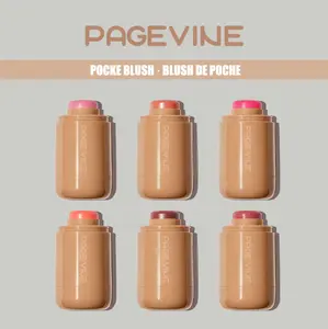 PAGE VINE Long Lasting Blush Stick, 2 Counts/set Highly Pigmented Silky Blush Stick, Waterproof Blusher, Natural Nude Rouge Blush, Makeup Accessories