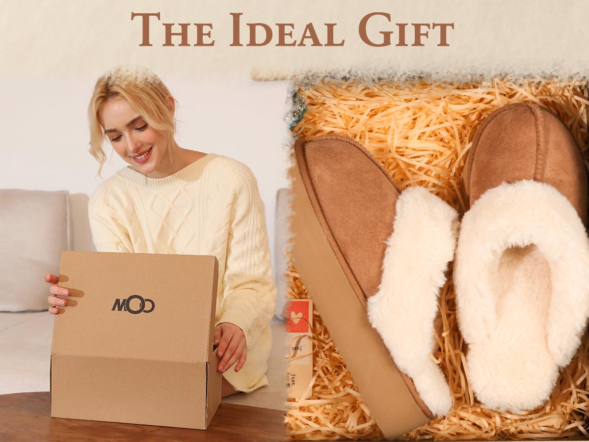 OOW Fuzzy Platform Slippers for Women - Women's Casual Winter House Slippers - Brown, Faux Fur & Shearling Blend - Women's Size OOW Fuzzy Platform Slippers for Women - Women's Casual Winter House Slippers - Brown, Faux Fur & Shearling Blend - Women's Size