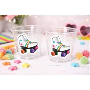 ROLLER SKATE PARTY Cups - Roller Skating Birthday Cups Skate Party Favors Skating Party Cups Roller Skating Birthday 80's Birthday Party