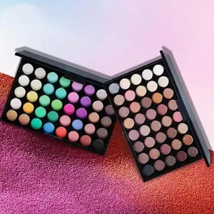 40-Color Eyeshadow Palette: Shimmering And Matte Earth Tones And Soft Shades - Professional Eyeshadow with Brushes, Shimmer3 palette