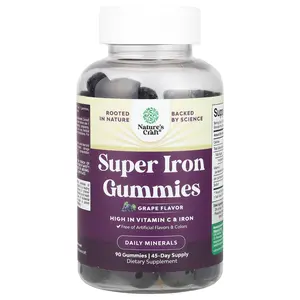 Nature's Craft Super Iron Gummies, Grape , 90 Gummies