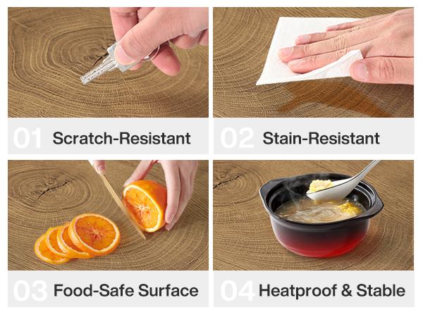 LITTLE TREE  78.7-Inch Large Dining Table for 6-8, Rectangle Farmhouse Kitchen Table with Heavy Duty Legs for Kitchen & Dining & Living Room (Natural)