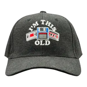 Im This Old  Hat Funny Sarcastic Retro Video Tape Baseball Cap Funny Hats Vintage  Funny Birthday  Novelty Caps for Men Black - Im Standard