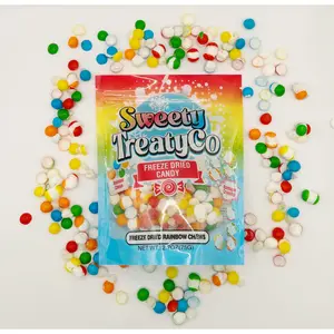 SweetyTreatyCo Freeze dried candy rainbow chews freeze dried candy bonbons Bubs Snack Candies Tangy Flavor viral freezedried
