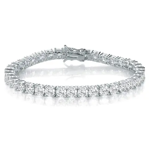 MDFUN 4mm Classic Cubic Zirconia Tennis Bracelet for Men & Women, 6–8.5 Inch Sizes, Perfect Gift for Valentine’s Day, Birthday & Anniversary