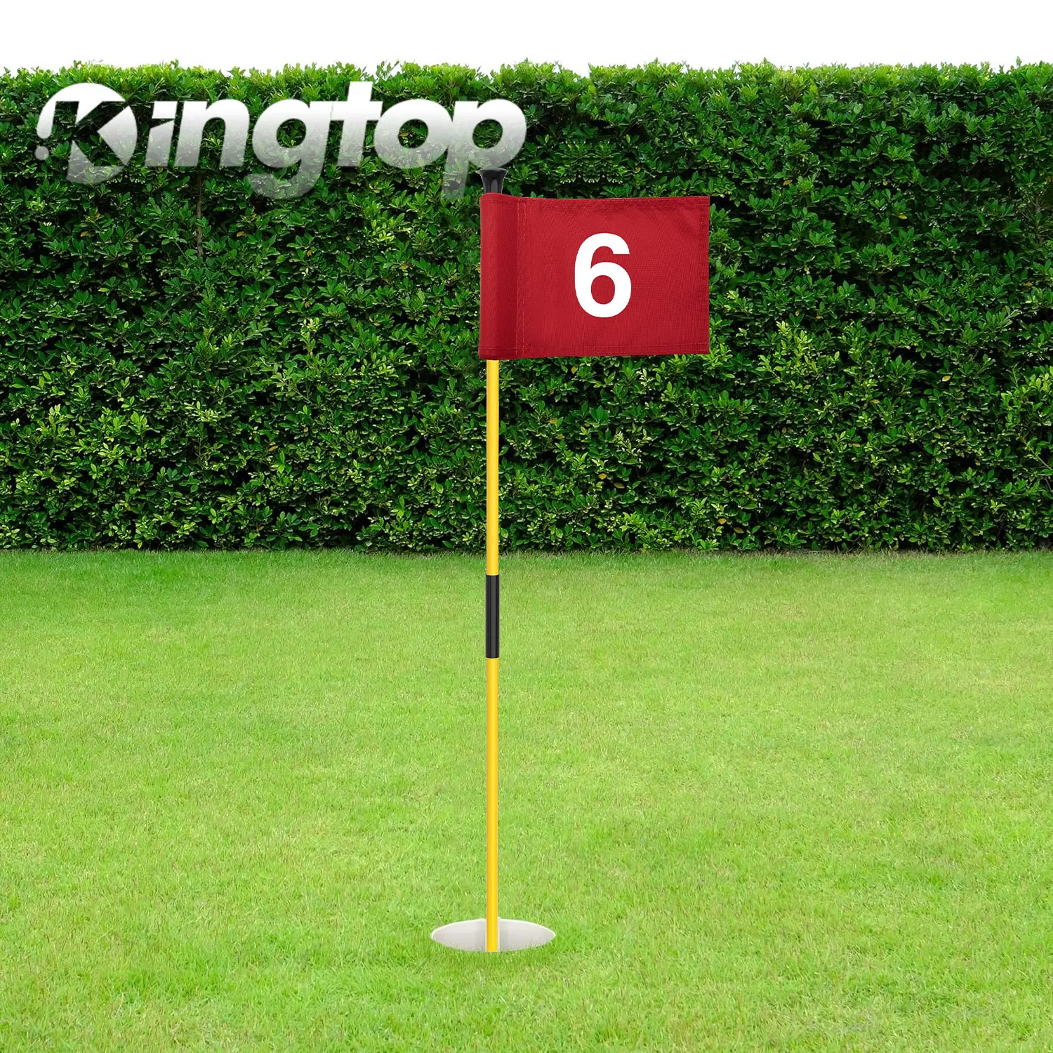 Yellow Pole w/ Red Flag #6 -1pk