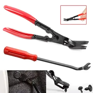 2pcs Heavy-Duty Car Clip Pliers & Rivet Puller Set with -Slip Handle Suitable for Door Panel, Dashboard Trim Removal, Auto Fastener Fastener Kit for Interior Car Repair, for Workshop Use