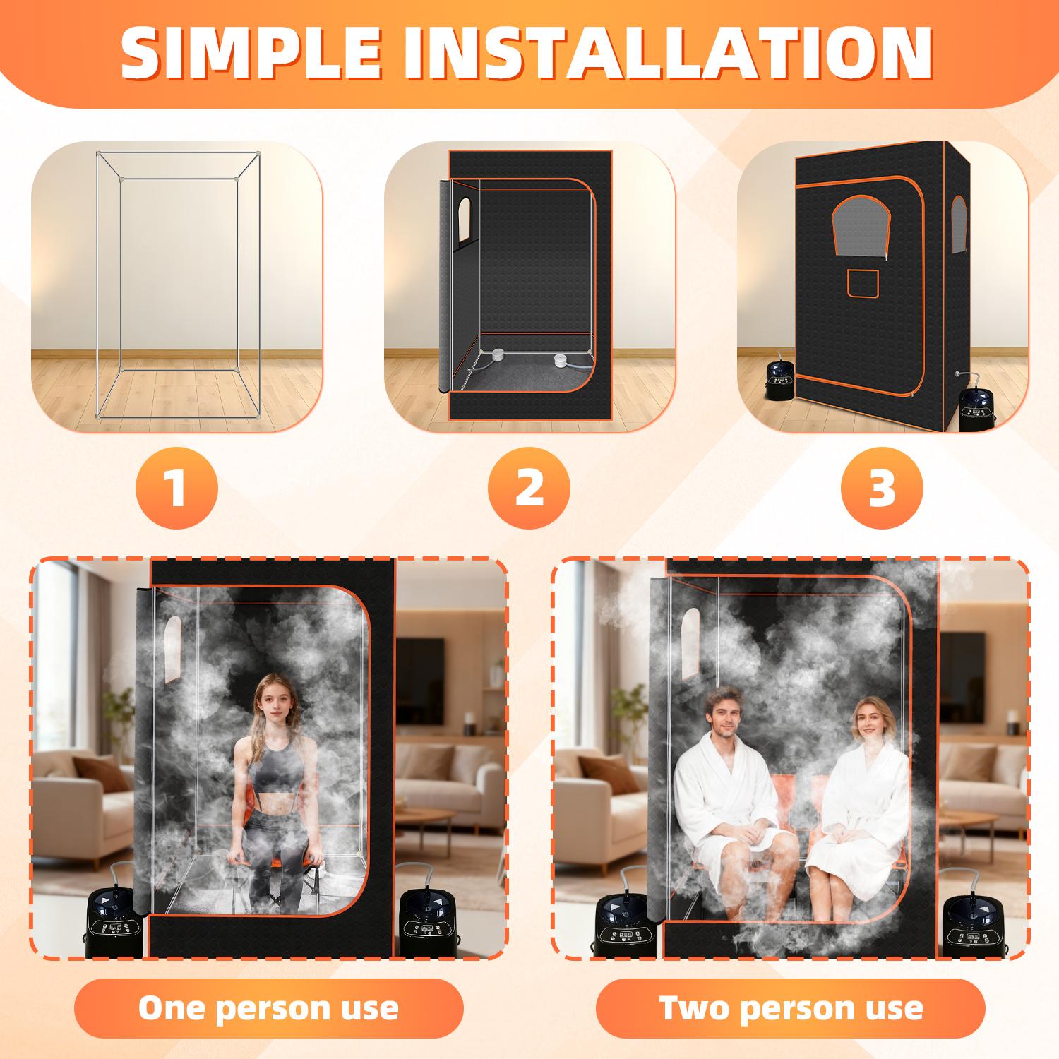 Portable Mobile Home Sauna 10-Min Quick Heat 9 Steam Modes 5-Layer Insulation Single Double Use for Personal Relaxation Post-Workout Recovery Portable Mobile Home Sauna 10-Min Quick Heat 9 Steam Modes 5-Layer Insulation Single Double Use for Personal Relaxation Post-Workout Recovery