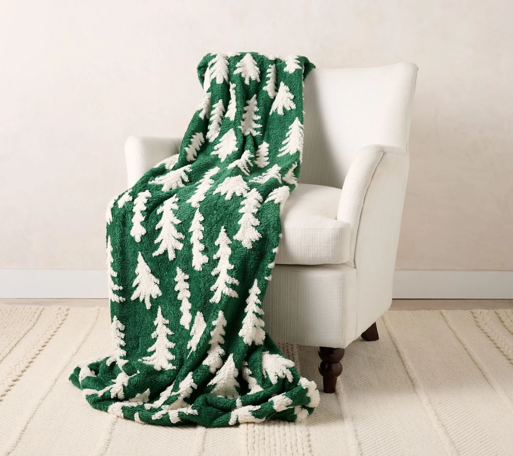 Home Reflections Reversible Plush Oversized 60x80 Throw