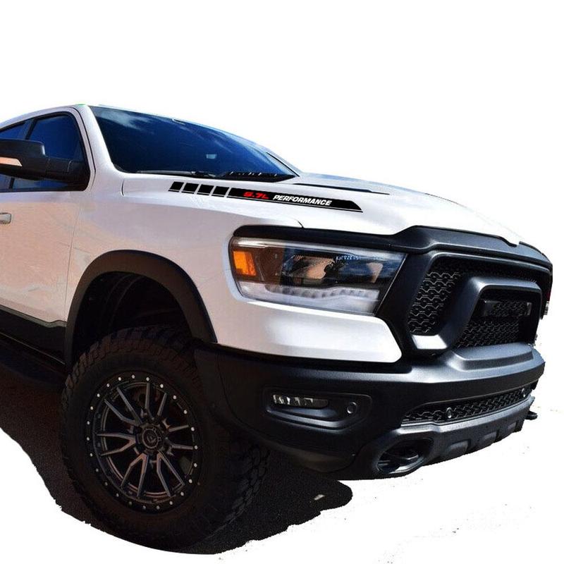 5.7L Performance Pickup Truck Engine Hood Decals Emblem Sticker for Dodge Ram 1500 2500 3500