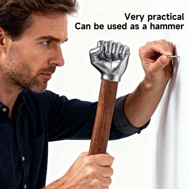 Stainless Steel Head + Solid Wood Handle Sledge Hammer – Reinforced Heavy-Duty Hammer for Carpentry, Masonry & Craft Work