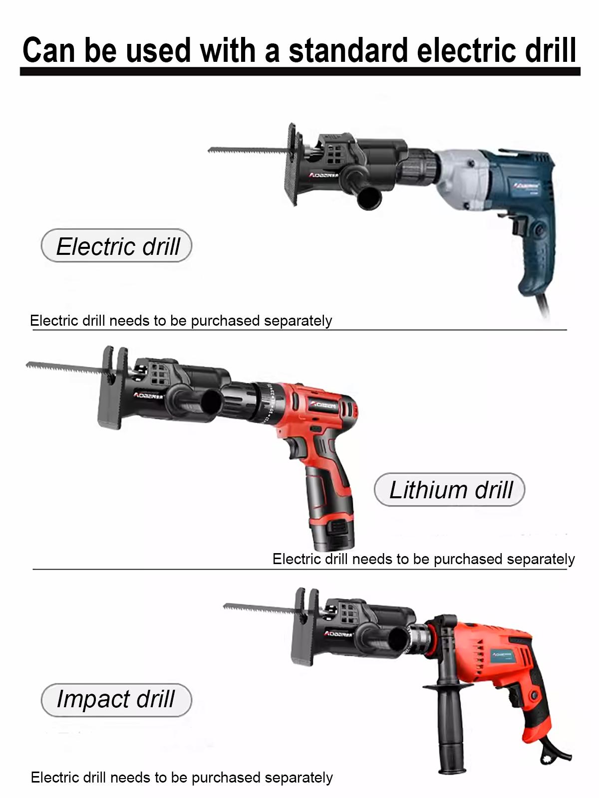 Household small hand drill to electric saw, saber saw, reciprocating saw, electric carpenter, hand-held, according to multi-functional conversion head Cutting