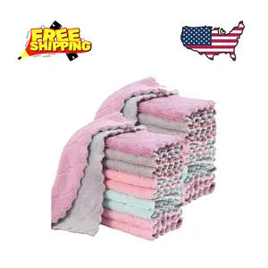 20 Pack Cleaning Cloth Kitchen, Dish Towels Super Absorbent