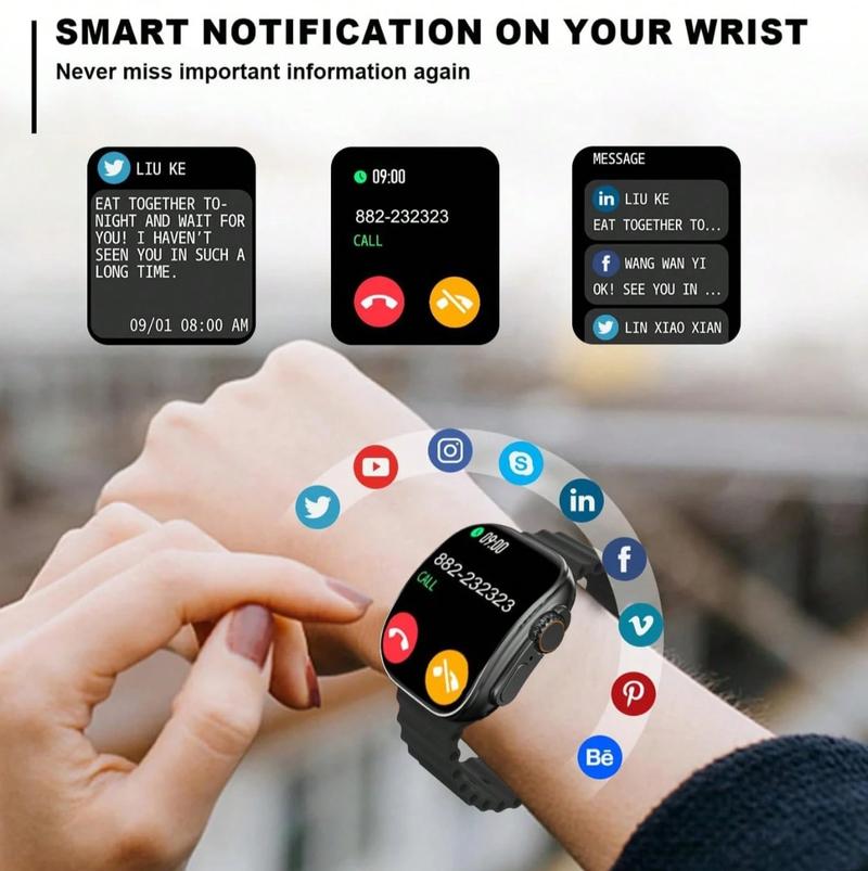 2026 Smart Watch Set | Bluetooth Call, Touch Screen, 100+ Sports Modes, Message Alerts | iPhone & Android | Includes Wireless Earbuds & 7 Bands