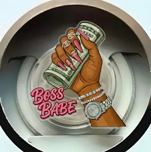 Boss Babe Phone Grip, Cool Black Beauty Kindle Holder, Money Girly Accessory, Magnetic Pop Socket, Gift For Most Smartphones Kindle E-readers Kobo Devices