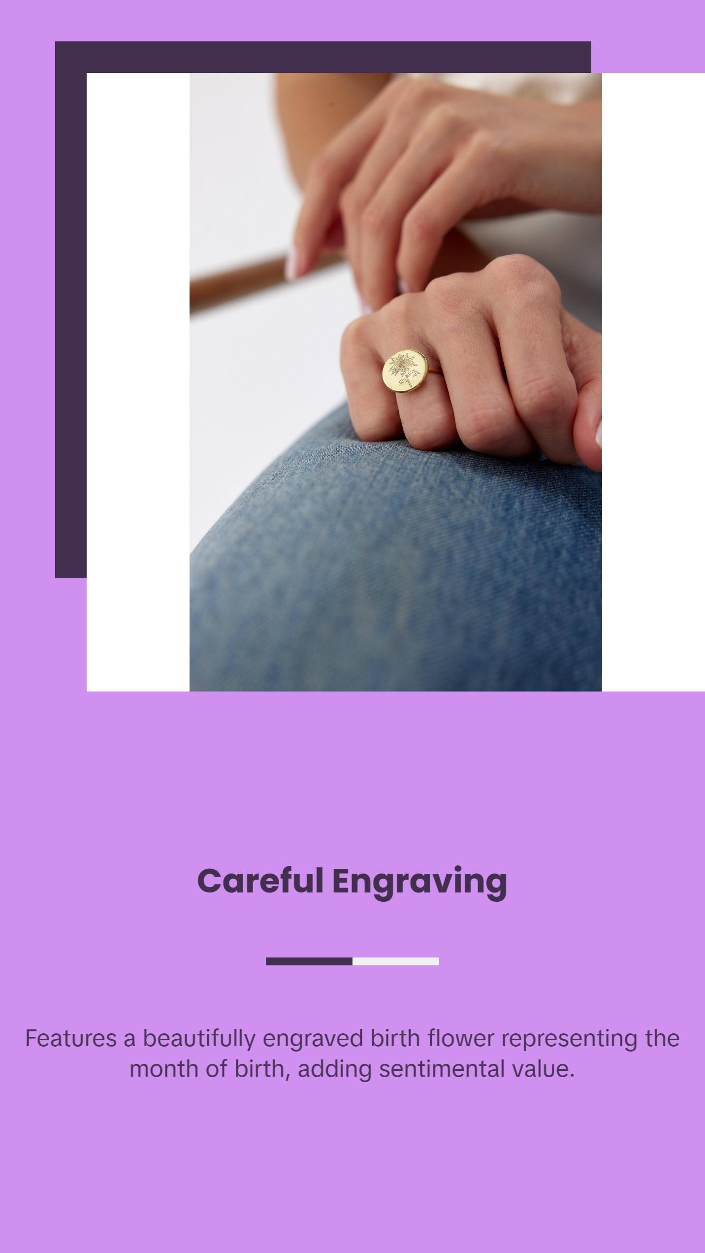 Custom Circle Birth Flower Ring