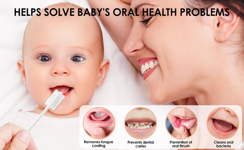 Dearlomum Tongue Cleaner & Newborn Baby Toothbrush Set 48pcs/96PCS/144pcs Disposable Infant Toothbrush for Oral Care Gauze Gum Cleaner Dental Careing Stick Dental Care for 0-36 Month Baby