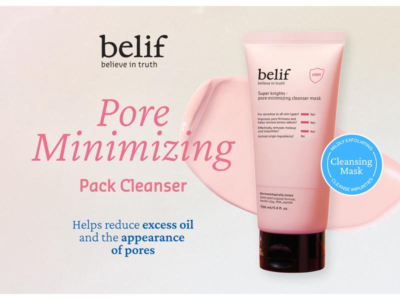 belif Super Knights Cleansing Mask – Pore Refining, Brightening, & Hydrating Options Available, Skin Repair