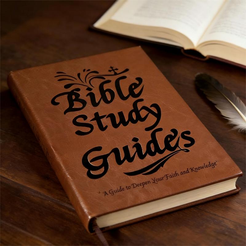 66-page Bible Study Guide, Daily Devotional Journal Strengthens Faith, Ideal for Personal Group Study and Prayer, Christian Gift (A5, PU Leather Cover), Leather Bible Notebook.