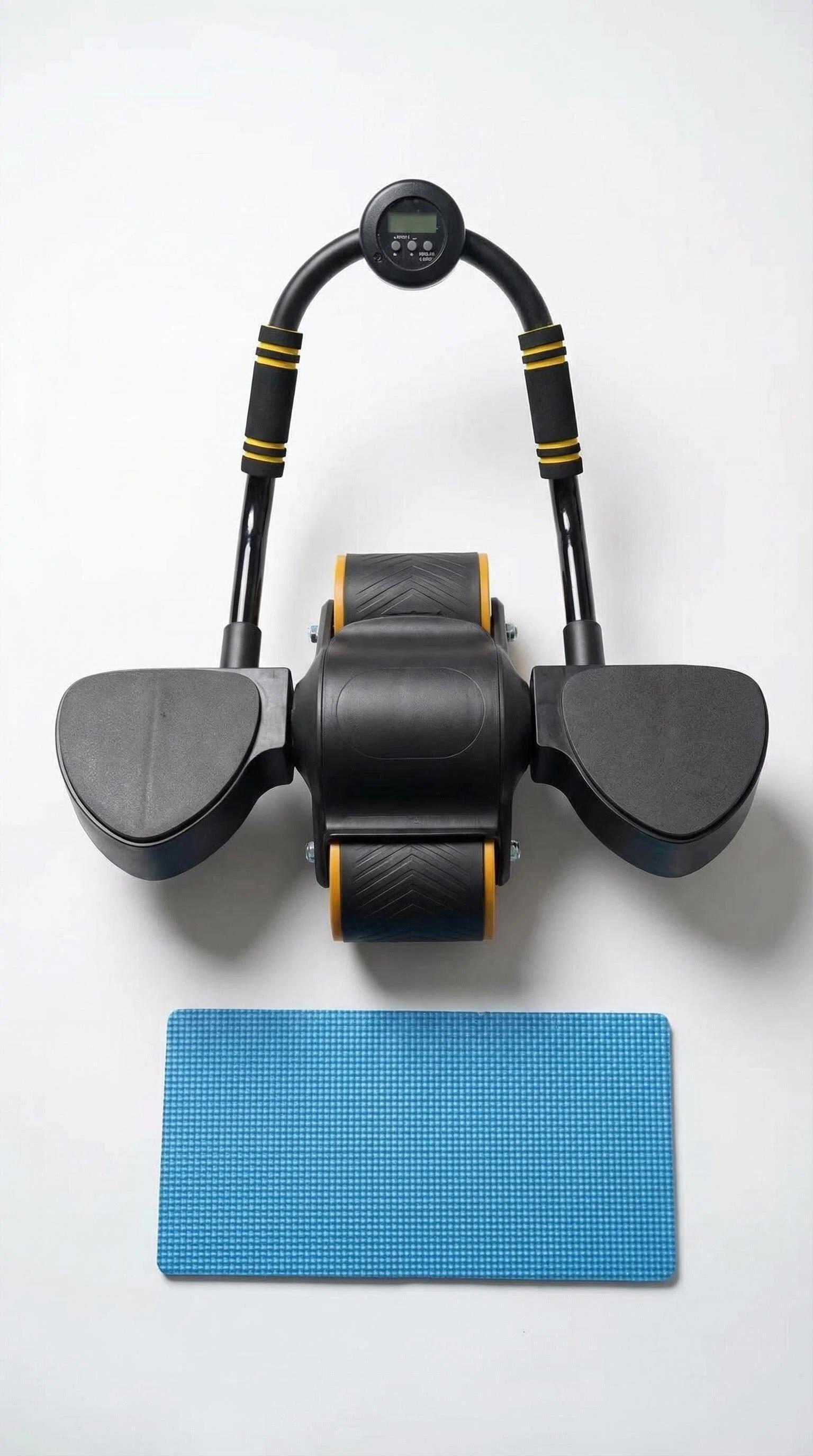 ab roller wheel   workout Abdominal Fitness Wheel for Core Muscles Training Automatic Rebound Ab Roller with Timer