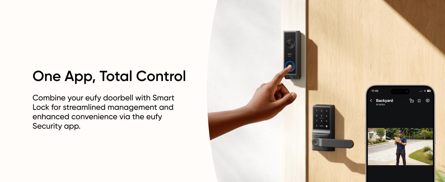 eufy Smart Lock C33, Keyless Fingerprint Door Lock with Handle, Integrated Wi-Fi, Remote Control via App, Biometric Entry Knob, Auto-Locking, IP53 Waterproof (2025 New Version)