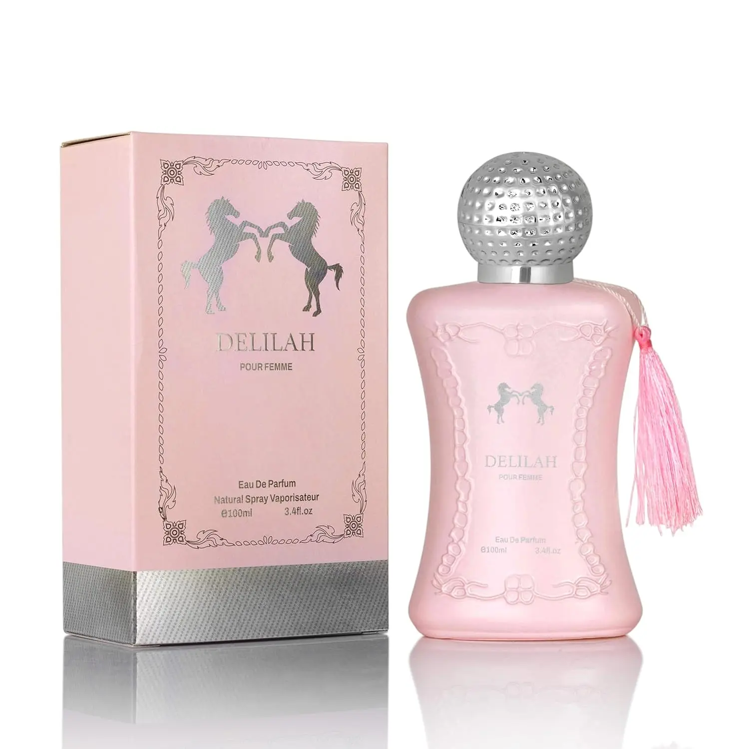 Urban Collection Women's Delilah 100ml Floral Fruity Spicy Perfume - Paraben-Free Elegant Signature Scent - Top Notes: Rose, Peony, Lychee, Bergamot, Nutmeg; Base Notes: Cashmeran, Cedar, Incense - Beauty Products, Smelling Good Vanilla Girl Gift Idea, Pe