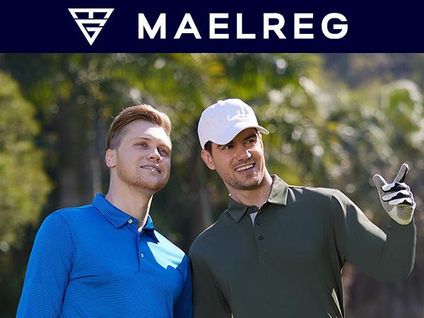 M MAELREG Mens Printed Golf Polo Long Sleeve Performance Fit Dry Fit Fall Golf Shirt Casual Athletic Top  Fashion Menswear SpringStatements