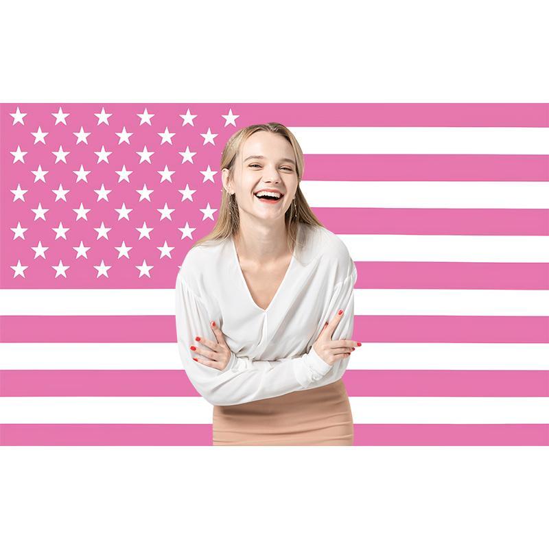 Custom Pink America Flag Tapestry, Personalized Flags, Design Your Image Funny Tapestry Poster, for Decorate, Clubs, Concerts, Bars, University, Dormitories, Living, Rooms, Bedrooms, 30x40 40x60 50x60 60x80 60x90 inch Outdoorfun Decoration