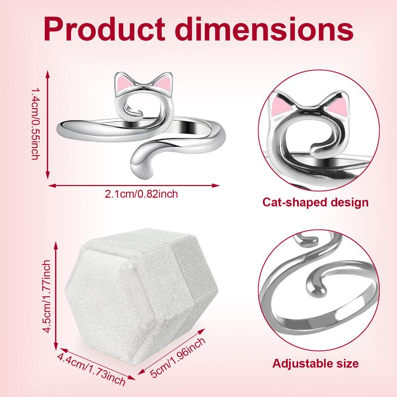 Multifunction Crochet Ring Adjustable Cat Design Yarn Guide Knitting Loop 2PCS with Box Multifunction Crochet Ring Adjustable Cat Design Yarn Guide Knitting Loop 2PCS with Box