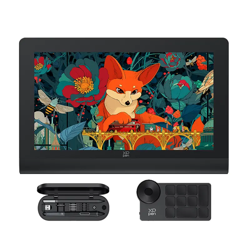 XPPen Artist Ultra 16 Touch Drawing Display 4K OLED 15.6-inch 16K Pressure Levels 100,000 : 1 Contrast Ratio AG Nano-etched Glass X3 Pro Stylus