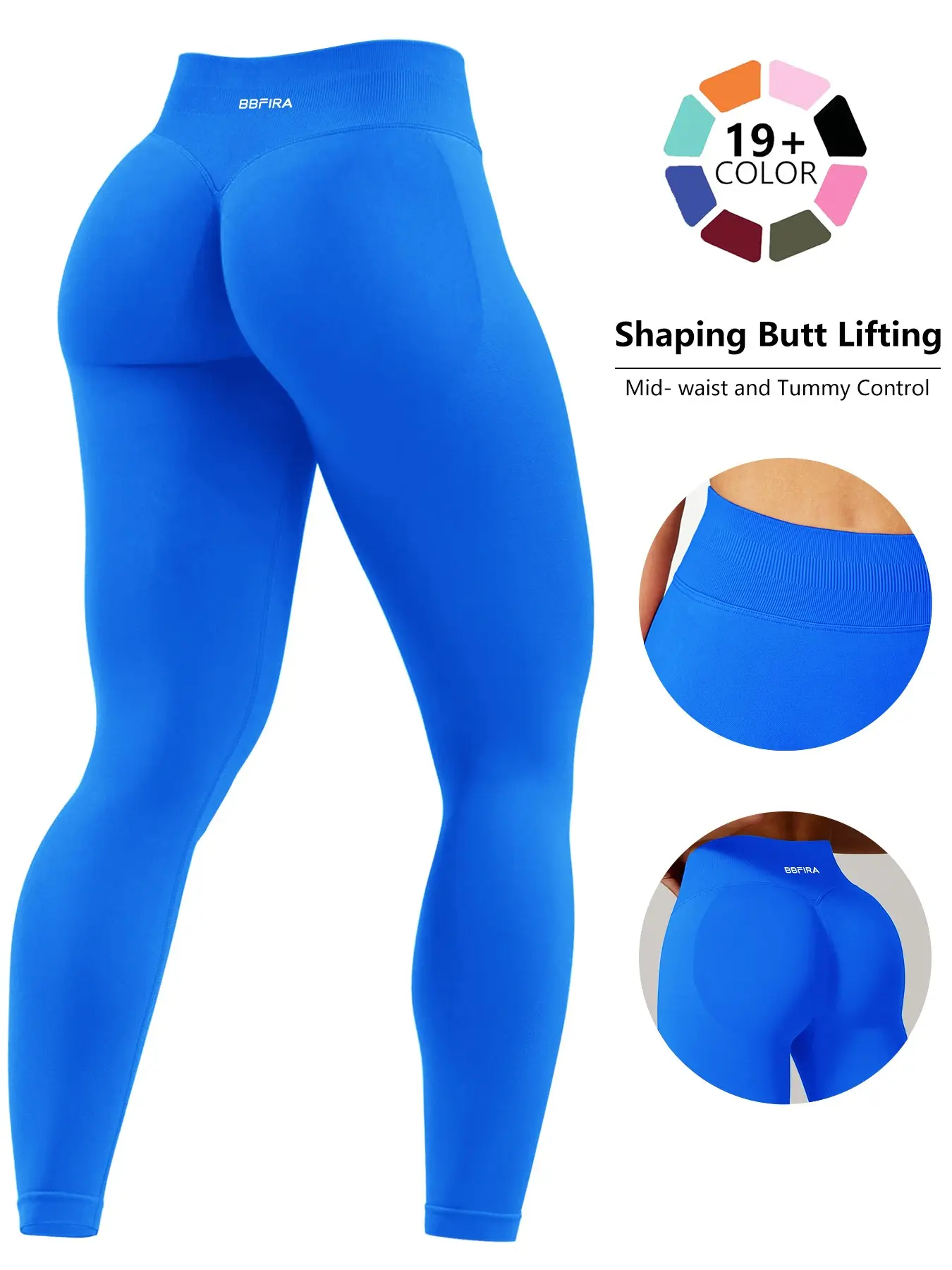 BBFIRA Women's Seamless High Waist Leggings, High-Stretch Butt-Lifting & Tummy Control Shaping Bottoms, Perky Bottom & Waist-Defining Fit, Breathable Pants for Running, Fitness and Outdoor Sports Active Wear, High Waisted Sportswear