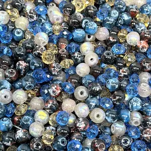 B120ML. Glass/Porcelain Mix Beads for Jewelry Making 120ML/4oz bead mix 4 Orders for a Bento