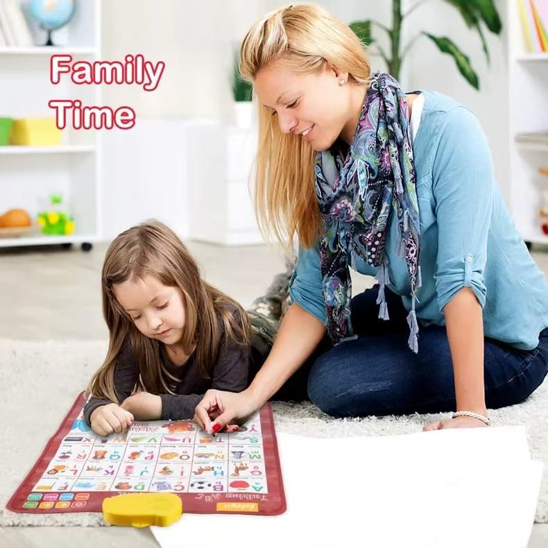 Spanish-English Bilingual 26-Letter Sound Book, Children's Early Education Alphabet and Word Learning Machine, Electronic Educational Digital Device