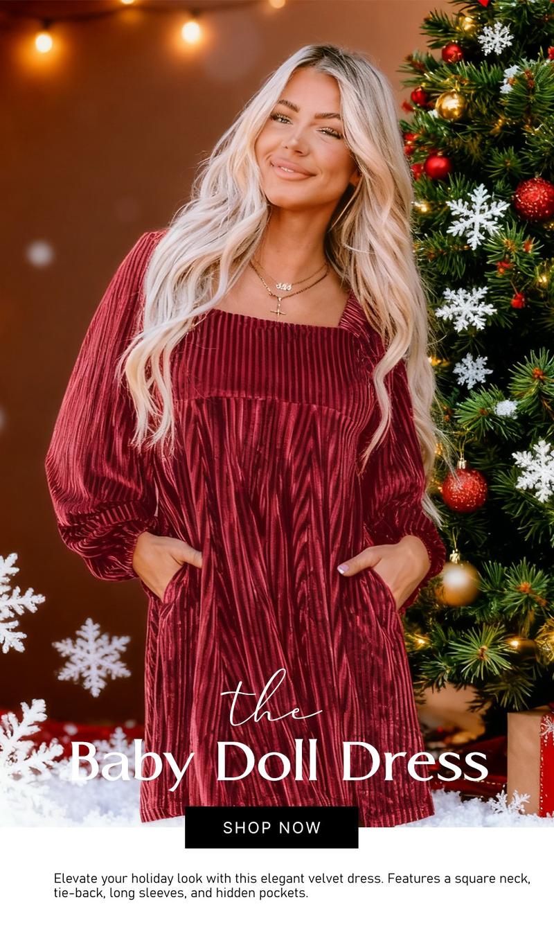 Asvivid Women's Tie Back Square Neck Velvet Babydoll Dress with Pockets for Spring Fall Fashion Long Sleeve Sweet Holiday Dresses Longsleeves Lady Womenswear Casual Wear