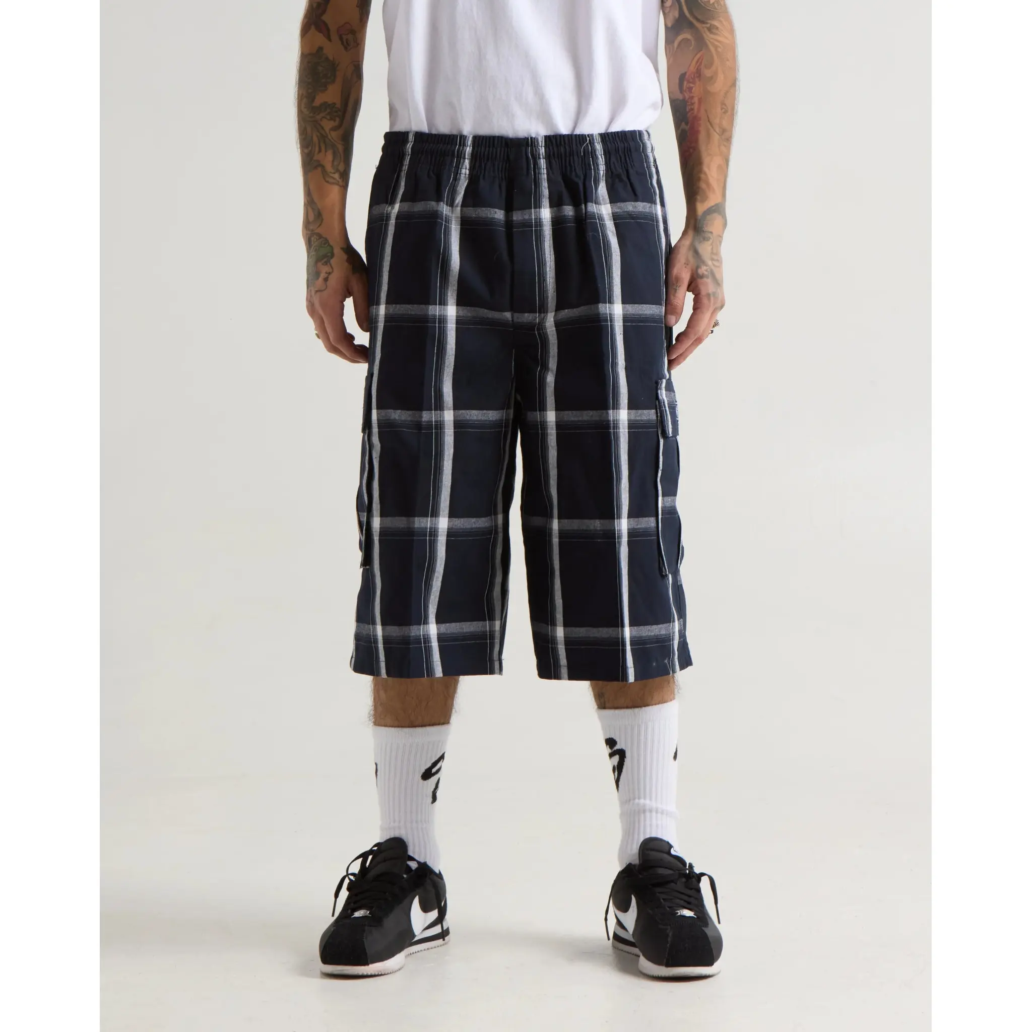 Shaka 5.6oz Plaid Shorts fashion forward loose fit elegant regular fit timeless chic look warm weather contemporary year round spring summer casual bottoms street style flattering fall winter