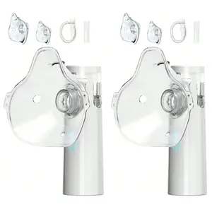 2 PCS USB Portable Smart Humidifier with Auto-Cleaning & Dual Modes, Rechargeable Handheld Humidifier for Respiratory Care at Home/Travel, Adult & Kid-Friendly Design (Without Battery)