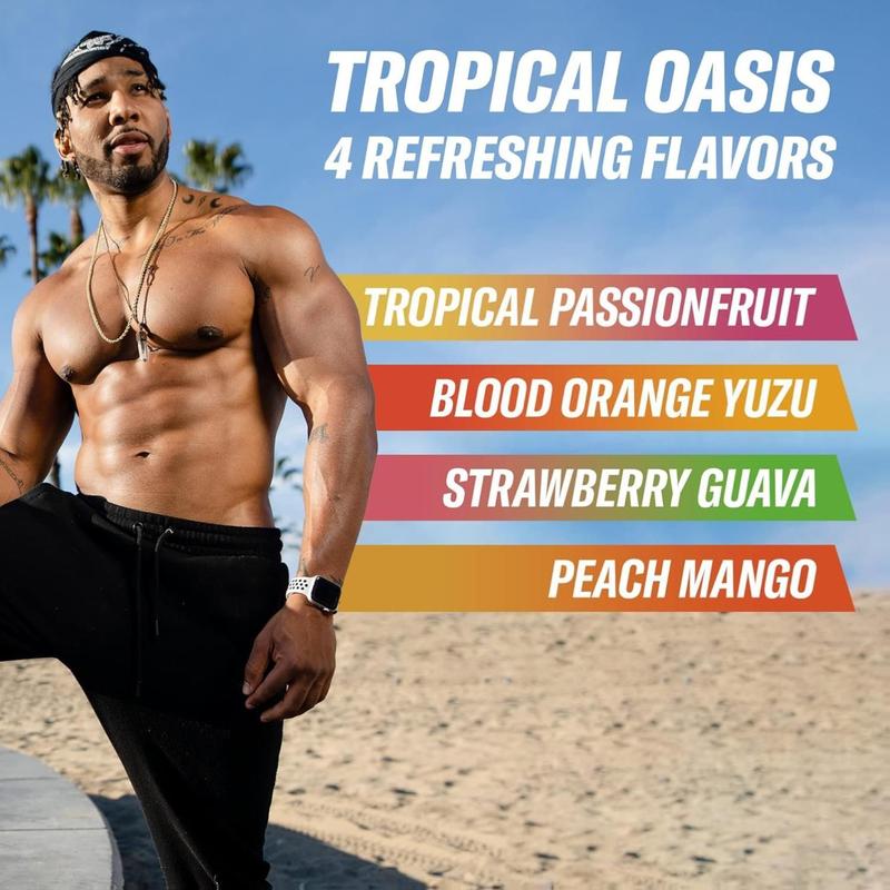 Cellucor C4 Smart Energy Drinks Variety Pack Sugar Free Performance Fuel & Nootropic Brain Booster 4 Flavor Tropical Oasis 12 Pack