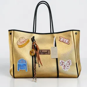"The Golden Cowgirl" Neoprene Tote (Tote Organizer Included)