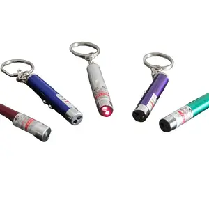 LED Interactive Cat Toy Compact Laser Pointer with LED & Infrared Modes 3 AG3 Batteries Key Ring Attachment for Easy Handling