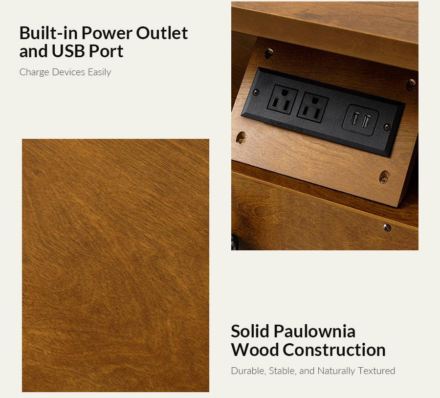 Hulala Transitional Wood End Table with Drawers and Power Outlet Optional Types for Home Decor, Integrated Power Outlet, Timeless Transitional Design, Elegant Knife-Carved Detailing, Three Spacious Drawers, Sturdy Solid Wood Legs Nightstand Hulala Transitional Wood End Table with Drawers and Power Outlet Optional Types for Home Decor, Integrated Power Outlet, Timeless Transitional Design, Elegant Knife-Carved Detailing, Three Spacious Drawers, Sturdy Solid Wood Legs Nightstand