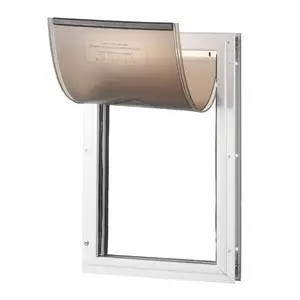 VEVOR Pet Door,  , 16.65" x 27.44" Aluminum Frame with Lock and Flap System, Weatherproof Doggy Door, Easy to Install in Interior or Exterior Doors, Pet Door Suitable for Cat Doggie Kitties (White-XL)