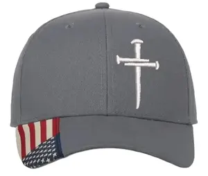 Christian Hats for Men Women CHARCOAL FIRST Jesus 3 Nail Cross Hat Premium Adjustable hat with Free 4" Decal Machine Washable Unisex Hat (Copy)