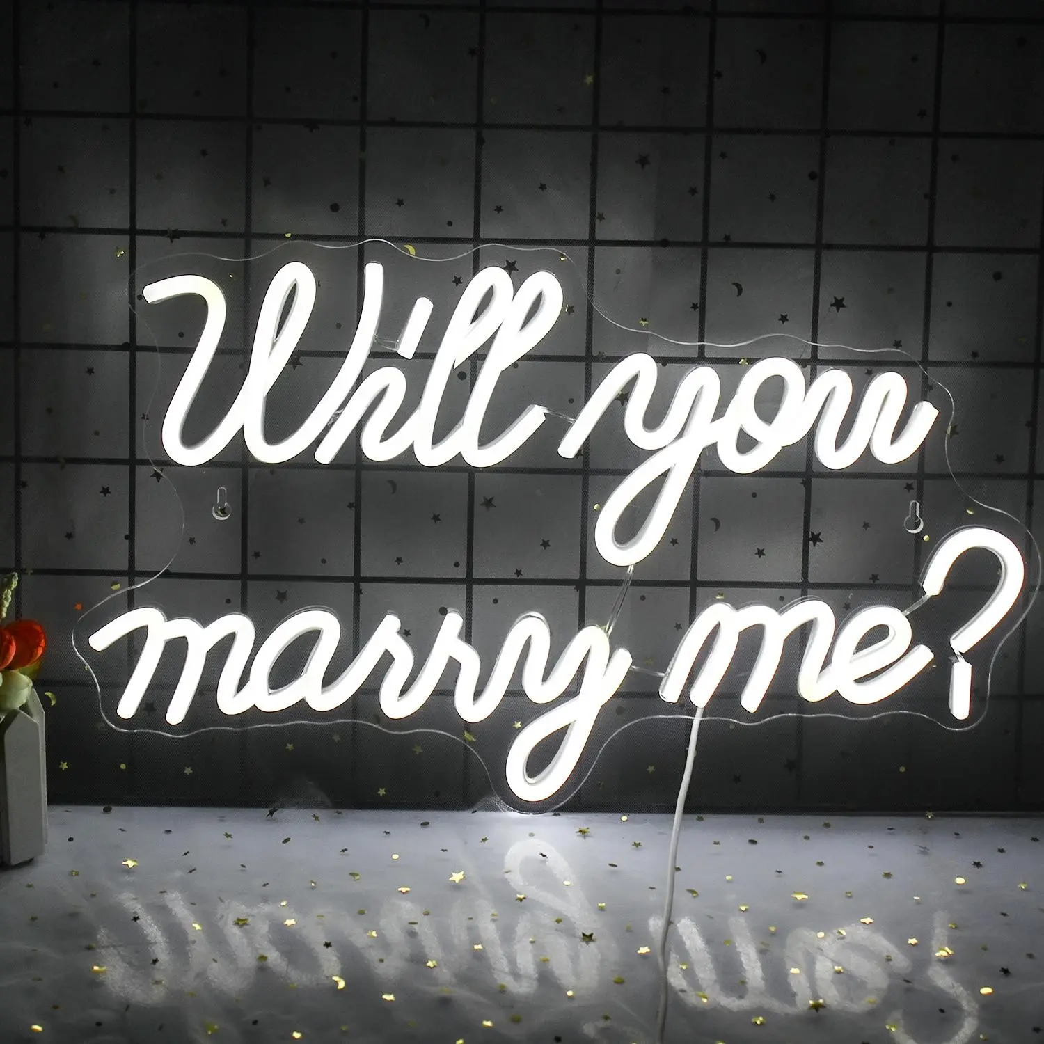 Personalized Customizable Neon Sign LED Wall Hanging Lamp, Dimmable USB Powered Decorative Lighting, Perfect for Home Proposal Engagement Wedding, Neon Lamps
